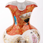 Ваза красного цвета с рисунком Chinoiserie Ceramics варинант исполнения - 1 | Loft Concept в Москве