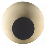 Бра круглое в сочетании золотистого и чёрного цвета Round Sconce Gold and Black варинант исполнения - 1 | Loft Concept в Москве