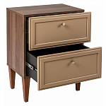 Тумба прикроватная бежевая из массива бука с 2-мя ящиками Wenge Light варинант исполнения - 4 | Loft Concept в Москве