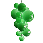 Люстра Grape Balls Зеленое стекло  варинант исполнения - 3 | Loft Concept в Москве