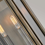 Настенный фонарь прямоугольной формы цвета состаренная латунь с двумя лампами Hinkley варинант исполнения - 2 | Loft Concept в Москве