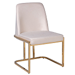Стул обеденный велюровый кремовый с золотым каркасом Nobility варинант исполнения - 3 | Loft Concept в Москве
