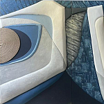 Арт-объект ручной работы Blue Abstraction из 4-х панелей варинант исполнения - 2 | Loft Concept в Москве