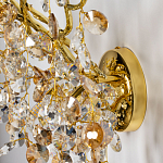 Бра золотого цвета с ветвями и прозрачными хрустальнымих подвесками Droplet Chandelier варинант исполнения - 6 | Loft Concept в Москве