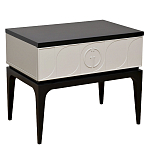 Тумбочка прикроватная с ящиком черно-серого цвета Noble Nightstand варинант исполнения - 1 | Loft Concept в Москве