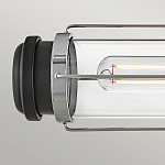 Бра для ванных комнат горизонтальное с 2-мя прозрачным цилиндрическим плафонами на круглом основании Hinkley варинант исполнения - 6 | Loft Concept в Москве