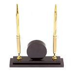 Часы настольные с двумя ручками из натурального камня Stone Clock варинант исполнения - 5 | Loft Concept в Москве