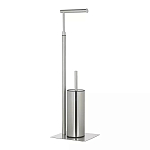 Держатель для туалетной бумаги с ершиком Chrome Bathroom Accessory варинант исполнения - 2 | Loft Concept в Москве