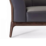 Диван двухместный c каркасом из массива дерева Double Sofa Made of Walnut Wood варинант исполнения - 3 | Loft Concept в Москве