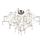 Потолочный светильник с тонким металлическим каркасом цвета хром Quasar варинант исполнения - 1 | Loft Concept в Москве