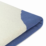 Плед из хлопка синего цвета с абстрактным принтом Elysian Flow Ocean варинант исполнения - 4 | Loft Concept в Москве