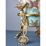 Ваза из голубого фарфора с рисунком птиц и цветов и декоративными элементами Blue Garden варинант исполнения - 10 | Loft Concept в Москве