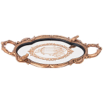 Поднос декоративный с фигурками птиц Mirror Surface Bronze варинант исполнения - 1 | Loft Concept в Москве