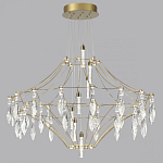 Люстра подвесная из металла с прозрачными подвесками из хрусталя Quasar 93 варинант исполнения - 6 | Loft Concept в Москве