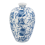 Ваза фарфоровая с узким горлышком и синими цветочными мотивами Independence варинант исполнения - 1 | Loft Concept в Москве