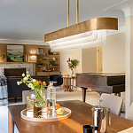 Люстра подвесная прямоугольная цвета латунь Kichler варинант исполнения - 6 | Loft Concept в Москве