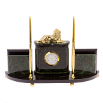 Настольный канцелярский набор из нефрита с декором в виде льва Golden Lion варинант исполнения - 1 | Loft Concept в Москве