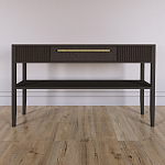 Дизайнерская Консоль с полкой и ящиком Primo Темный орех варинант исполнения - 1 | Loft Concept в Москве