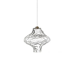 Подвесной светильник с плафоном из фактурного прозрачного стекла Light Ensemble варинант исполнения - 7 | Loft Concept в Москве