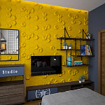 Гипсовая 3D Панель M-41 A, B варинант исполнения - 3 | Loft Concept в Москве