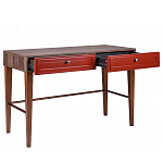 Стол письменный из массива бука с 2-мя ящиками красный Wenge Light варинант исполнения - 3 | Loft Concept в Москве