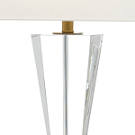 Настольная лампа с прозрачным корпусом и прямоугольным тканевым абажуром Charm and Luxury варинант исполнения - 1 | Loft Concept в Москве