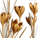 Люстра золотого цвета в виде цветков крокуса Hanging Flowers варинант исполнения - 1 | Loft Concept в Москве