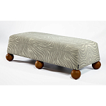 Банкетка Wakonda Gray Zebra с деревянными шариками  варинант исполнения - 1 | Loft Concept в Москве