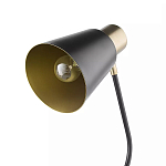 Настольная лампа с наклонным корпусом и подвижным плафоном в сочетании золотистого и чёрного цвета Work Surface Light варинант исполнения - 4 | Loft Concept в Москве