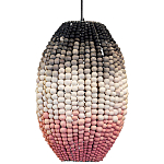 Подвесной светильник вертикальной овальной формы украшенный круглыми бусинами Gradient Oval Pink Pendant Lamp  варинант исполнения - 1 | Loft Concept в Москве