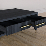 Кофейный стол Primo с двумя ящиками Черный дуб варинант исполнения - 7 | Loft Concept в Москве