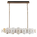 Подвесной светильник с фигурными элементами из белого алебастра Cryptocrystalline Stone варинант исполнения - 1 | Loft Concept в Москве