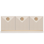 ТВ-тумба с 3-мя фактурными дверцами Satin Furniture варинант исполнения - 2 | Loft Concept в Москве