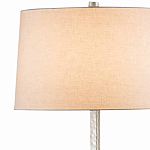 Торшер с тканевым абажуром на серебряном фактурном каркасе Thin Fakutra варинант исполнения - 1 | Loft Concept в Москве