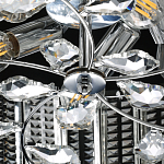 Люстра круглая на цепи цвета хром с прозрачными рельефными хрустальными пластинами Textured Glass Chandelier варинант исполнения - 9 | Loft Concept в Москве