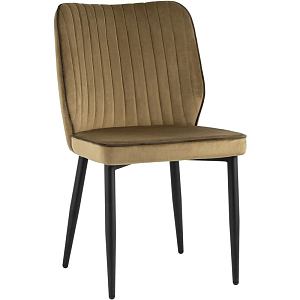 Стул Lawrence Chair Велюр Карамель Коричневый кант