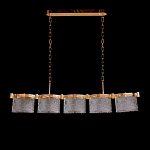 Люстра линейная с текстурными овальными абажурами Splendor Palace Style варинант исполнения - 2 | Loft Concept в Москве