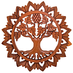 Панно из дерева круглое Osier Panel With Trees варинант исполнения - 1 | Loft Concept в Москве