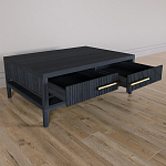 Кофейный стол Primo с двумя ящиками Черный дуб варинант исполнения - 8 | Loft Concept в Москве