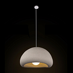 Подвесной светильник с куполообразным белым фактурным абажуром Sergey Makhno варинант исполнения - 3 | Loft Concept в Москве