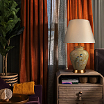 Настольная лампа бежевая с изображением птиц Slip Away варинант исполнения - 5 | Loft Concept в Москве