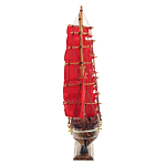 Декоративная модель деревянного парусника с красными парусами в подарочной упаковке With The low варинант исполнения - 3 | Loft Concept в Москве