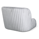 Барный стул со спинкой и подлокотниками на 4-х деревянных ножках Серый Велюр Ava Charm варинант исполнения - 3 | Loft Concept в Москве