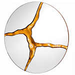 Зеркало кругле с декоративной золотой вставкой Golden Tree варинант исполнения - 1 | Loft Concept в Москве