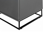 Шкаф-витрина цвета графит с полками и стеклянной дверью Strict Lines варинант исполнения - 5 | Loft Concept в Москве