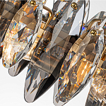 Люстра подвесная с овальными подвесками из стекла дымчатого цвета Harlow Crystal Round варинант исполнения - 7 | Loft Concept в Москве