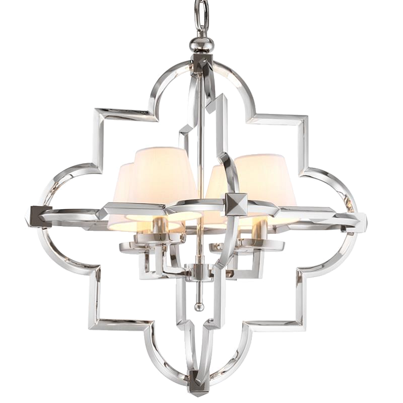 Люстра Lantern Mandeville S Nickel Никель Кремовый в Москве | Loft Concept 