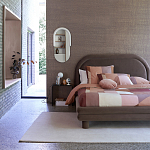 Зеркало овальное Curved Furniture бежевое варинант исполнения - 4 | Loft Concept в Москве