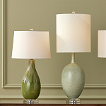 Настольная лампа зеленая грушевидной формы Rich Green Glaze варинант исполнения - 4 | Loft Concept в Москве