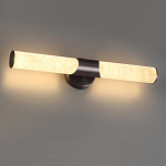 Бра с вытянутым цилиндрическим плафоном из белого алебастра на круглом основании Темная Латунь Cryptocrystalline Stone варинант исполнения - 2 | Loft Concept в Москве